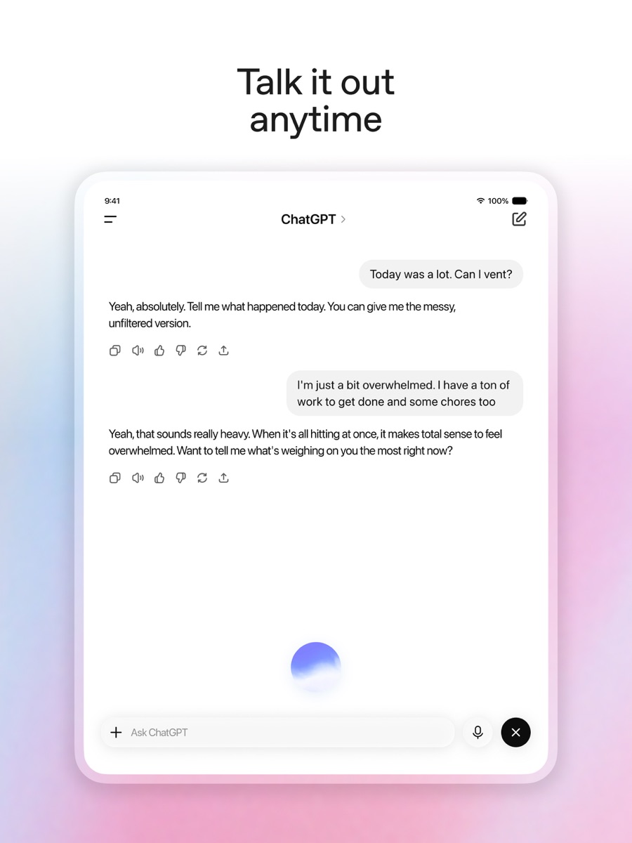 ChatGPT · 官方 App Store 截图(iPad 版)