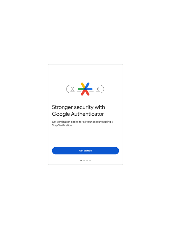 Google Authenticator · 谷歌验证器 · 官方 App Store 截图(iPad 版)