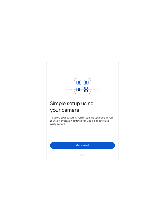 Google Authenticator · 谷歌验证器 · 官方 App Store 截图(iPad 版)