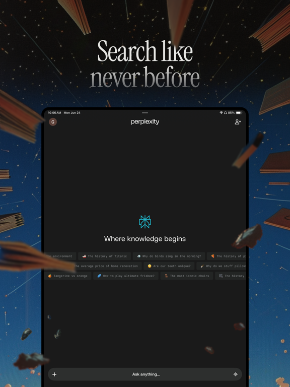 Perplexity · 官方 App Store 截图(iPad 版)