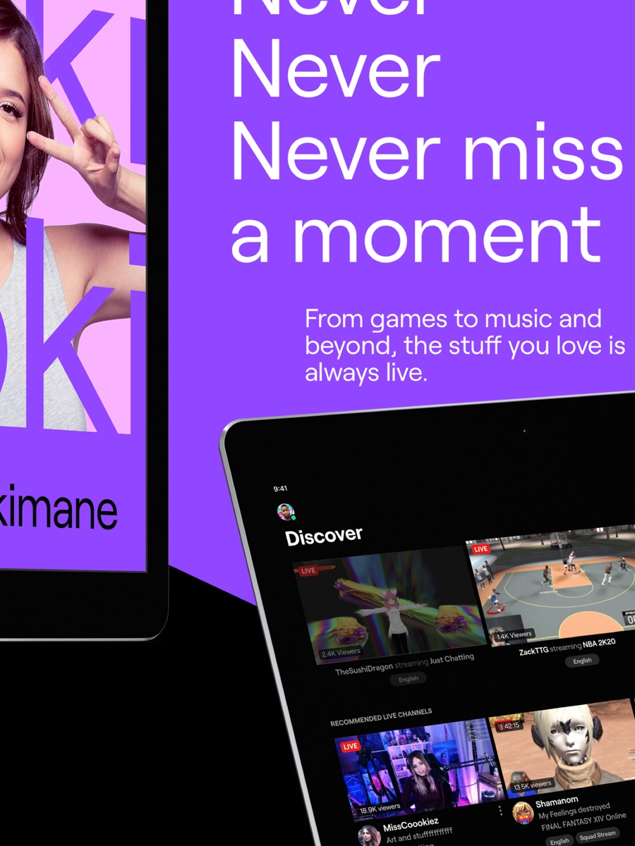 Twitch · 官方 App Store 截图(iPad 版)