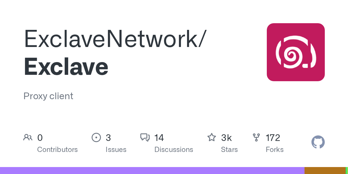 Exclave · 官方项目仓库介绍卡片