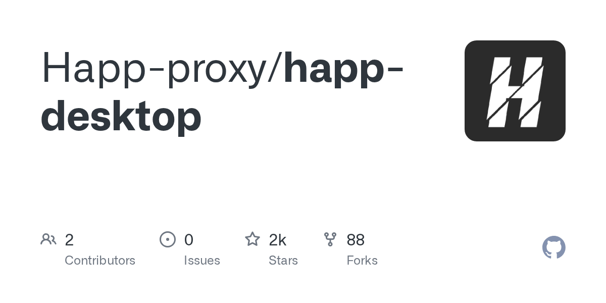 Happ Proxy · 官方项目仓库介绍卡片
